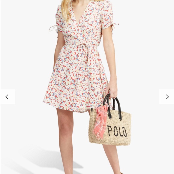 SALE!🌸🌸💥💥💥Lana Del Rey Polo Ralph Lauren crêpe wrap dress - Picture 5 of 14